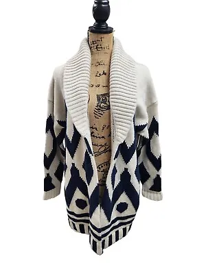 J. Crew Shawl Collar Open Front Sweater Marilyn Monroe Scandanavian Look XS • $49.99