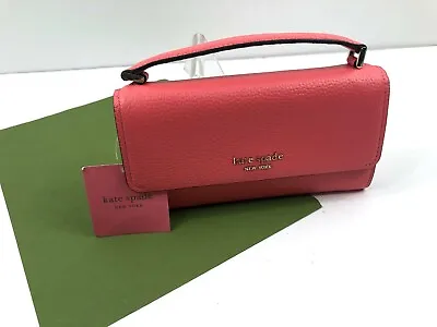 Kate Spade Roulette Top Handle Crossbody Wallet Purse Peach Melba Leather NWT • $205.07