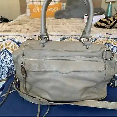 Rebecca  Minkoff Gray Leather  MAB Crossbody Satchel Purse Handbag • $65