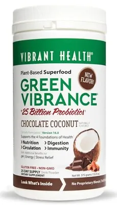 $46.99 • Buy Green Vibrance Vibrant Health Plant-Based Superfood Chocolate Coconut 12.77 Oz