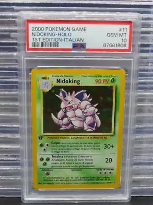 2000 Pokemon Italian Base Set 1st Edition Nidoking Holo Rare #11 PSA 10 GEM MINT • $9.50