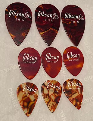 Vintage Guitar Picks- 1960’s & 70’s GIBSON Lot Of 9 Picks. Unused New Old Stock • $40.99