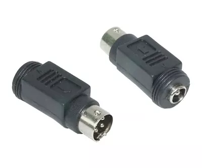 DC Power Barrel Plug To 4 Pin DIN Plug Convertor • £3.99