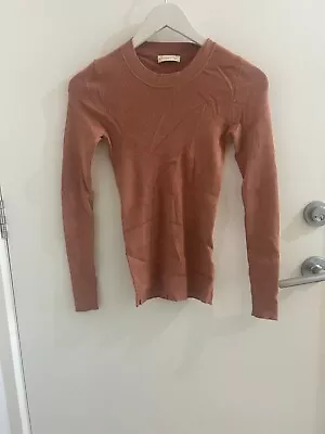 Kookai Lola Long Sleeve Top Sz 2 Bronze  Colour (a17 • $55