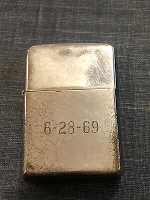 1967 Vietnam Era ZIPPO Windproof Lighter Enlistment Date  6-28-69  Pat 2517191 • $75