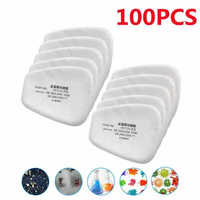 100pcs 5N11 Particulate Filter Respirator For Gas Mask 6200/6800/7502 Useful LOV • $59.88