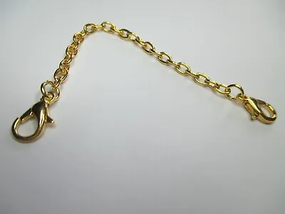 UK 2 Pieces 10 Cm Gold Extension Link Necklace/Bracelet Jewellery Extender Chain • £3.20