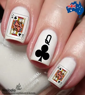 King Queen  Jack & Ace Of Flower Nail Art Decal Sticker Water Transfer Slider • $5.49