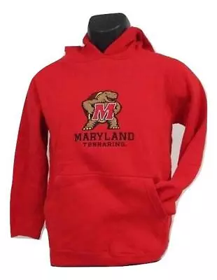 New-Flawed Maryland Terrapins Youth Sizes S-M-L-XL Red Hoodie • $5.49