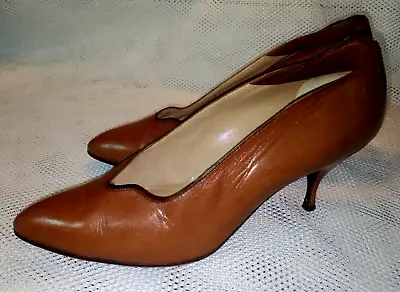 Vintage Maud Frizon Paris Stiletto Heel Shoes Leather Sole Made In Italy Sz 38.5 • $75