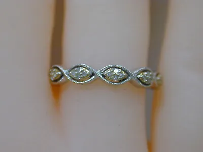 .20ct Diamond Stackable Milgrain Anniversary Wedding Band Ring~14k Gold~Size 7 • $202.50