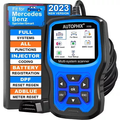 AUTOPHIX 7770 Full System OBD2 Scanner For Mercedes Benz ABS EPB SRS Code Reader • $94