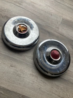 $65 • Buy 1951 Mercury Hubcaps With One Mercury Man Medallion FREE SHIPPING IN THE USA