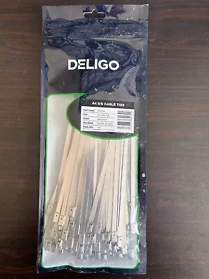 Deligo A4 S/s Cable Ties 100 Pack 4.6 X 200mm A4 • £14