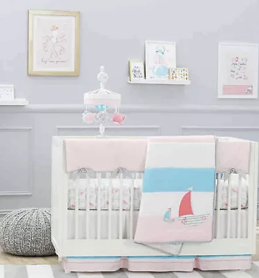 Just Born Sail Into Your Dreams 3-Pc Crib Bedding Set Baby Shower • $129.99