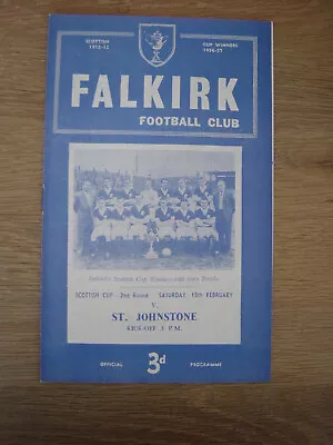 1957/58 FALKIRK V ST JOHNSTONE • £7.50
