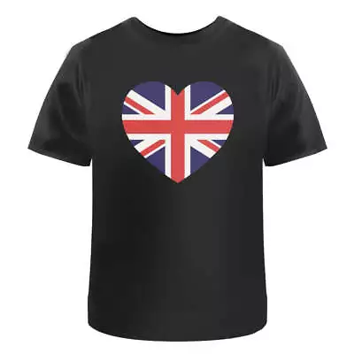 'Union Jack Heart' Men's / Women's Cotton T-Shirts (TA038097) • £11.99