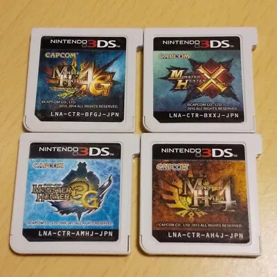 Monster Hunter 4G & X & 3G & 4 Set Of 4 Nintendo 3DS Japan Game Cartridge Only • $16