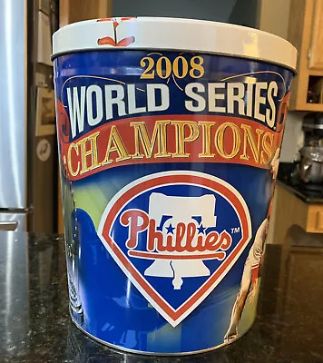 Philadelphia Phillies 2008 World Series Kettle Korn Tin • $13.99