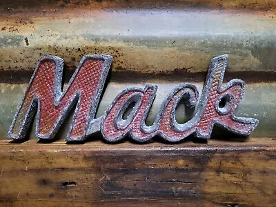 Vintage Mack Truck Sign Old Tractor Trailer Emblem Engine Towing Trucker Logo • $166.57