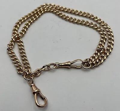 9ct Old Gold Solid Antique Pocket Watch Chain Bracelet Hallmarked Albert Clasp • £889