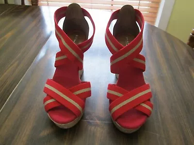 Merona Red Elastic Womens Size 7 Shoes • $6.50