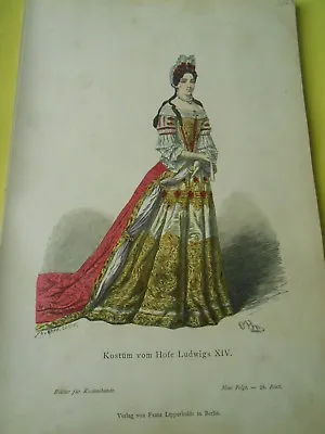 $4.98 • Buy 19th Century Engraving - Kostum Vom Hofe Ludwigs XIV 