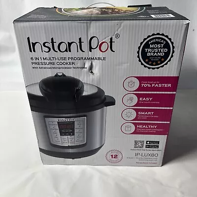 Instant Pot LUX 80 6in-1 Elec. Pressure Cooker - Stainless Steel/Black 8Qt... • $90