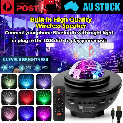 $22.50 • Buy LED Galaxy Starry Night Light Baby Room Lamp Gift Projector Ocean Star Sky Party