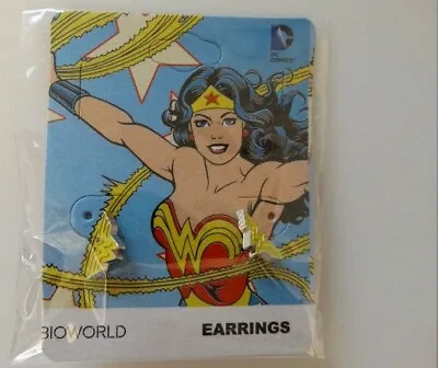 Wonder Woman  Dc Comics Enamel Earrings Stud Ear Rings  • $1.25