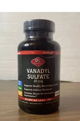 Olympian Labs Vanadyl Sulfate 20mg 250 Capsules Exp 02/2026 • $17