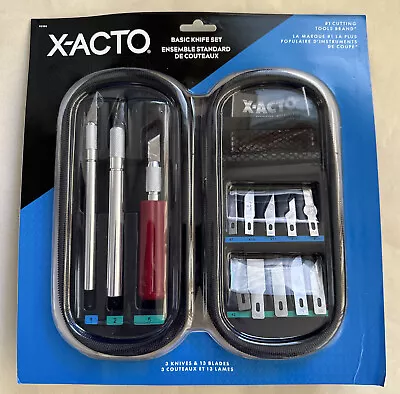 X-ACTO Compression Basic Knife Set 3 Knives 13 Blades Soft Carry Case - New! • $19.99