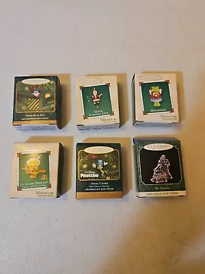 Vintage Miniature Mini Hallmark Keepsake Christmas Ornaments Lot Of 6 • $40