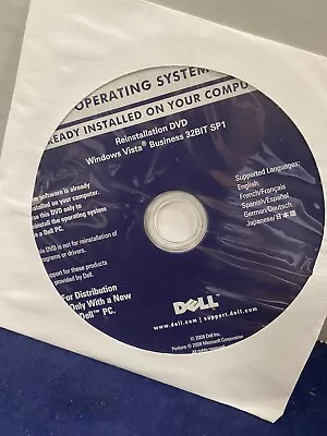 Dell 2008 Microsoft Windows Vista Business 32Bit SP1 Reinstallation DVD • $9.99