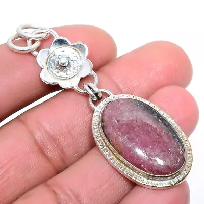 Natural Magnetite Rhodonite Jewelry 925 Sterling Silver Pendant For Women 2.5  • $11.99