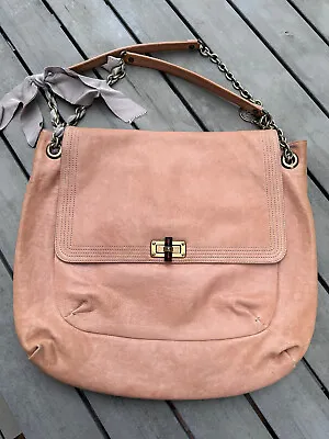 Authentic Vintage Lanvin Pink Peach Leather Bag • $125