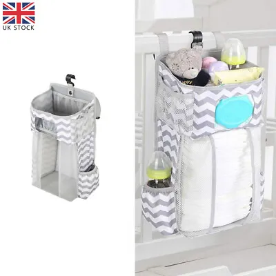 Baby Diaper Hanging Organizer Changing Nappy Caddy Storage Hanging  Bag UK • £13.63