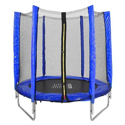 5FT Kids Children's Trampoline With Safety Enclosure Net Outdoor Game Trampoline • £69.95