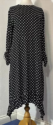 £11.90 • Buy Asos Size 12 Dress Black Polka Dots Work Smart 