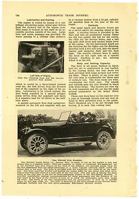 1917 Mitchell Lewis Motor Car Pic & Caption: Racine Wisconsin - Club Roadster • $17.76