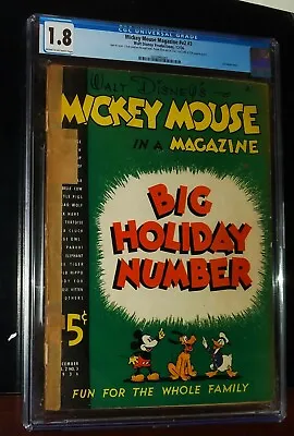 BIG HOLIDAY NUMBER MICKEY MOUSE MAGAZINE #v2 #3 1936 Disney Comics CGC 1.8 G-  • $459.99