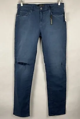 J Brand NWT Mens Tyler Jeans 34x33 Blue Slim Fit Torn Trashed Nevy New • $59.90