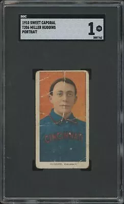 1909 T206 Miller Huggins Poor Portrait Sweet Caporal 350 Hof Sgc 1 Reds • $180