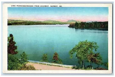 C1920s Lake Pennesseewassee From Highway Scene Norway Maine ME Unposted Postcard • $9.98