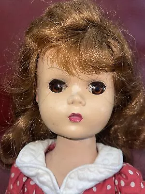 Vintage Madame Alexander 14  Hard Plastic Walker Doll Maggie Face Brown Eyes • $49.95