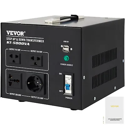 $80.99 • Buy 5000W Peak Voltage Converter Step Up Down Transformer 240V-110V / 110V-240V