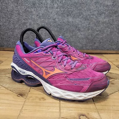 Mizuno Wave Creation 20 Women's Size 8 Knit Athletic Running Shoes Plum/Pink  • $49.87