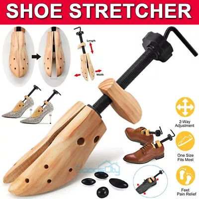 2-Way Wooden Adjustable Shoe Stretcher Expander Men Women Boot Size US 5-13 • $18.99