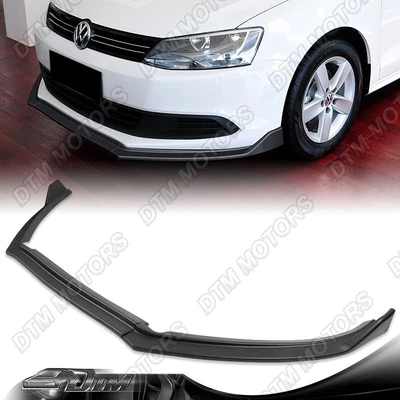 $85.99 • Buy For 11-14 Volkswagen VW Jetta 6 MK6 Matt Black Front Bumper Lip Splitter Spoiler