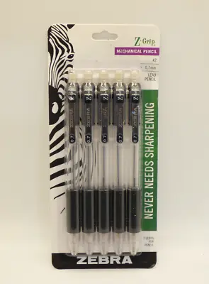 Zebra Z-grip Mechanical Pencils 0.7mm Lead And Erasers 5 Pack • $5